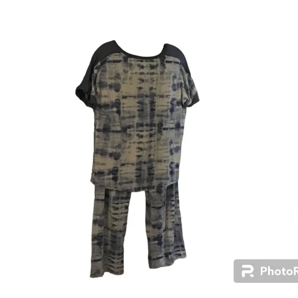 Lucky Brand Pajama Set Lounge Blue Tie Dye Women’s Medium - Picture 4 of 9